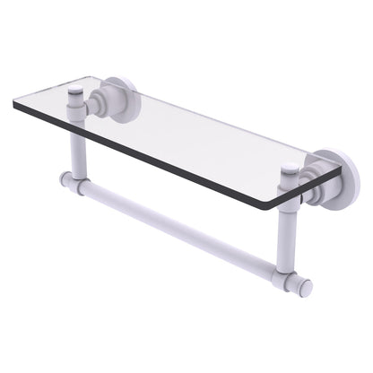 Allied Brass WS-1TB/16-WHM Washington Square 16" Matte White Glass Vanity Shelf