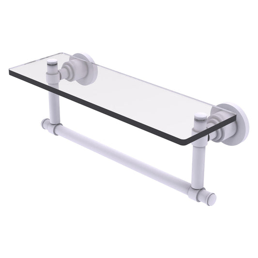 Allied Brass WS-1TB/16-WHM Washington Square 16" Matte White Glass Vanity Shelf