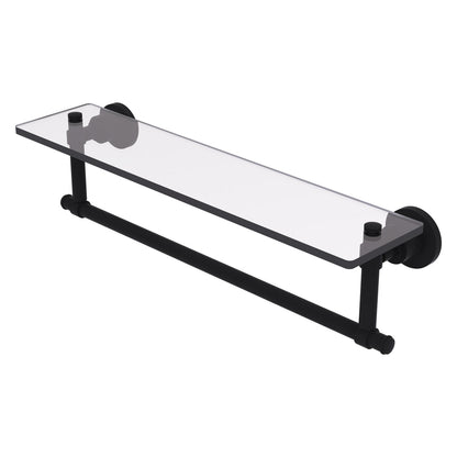Allied Brass WS-1TB/22-BKM Washington Square 22" Matte Black Glass Vanity Shelf