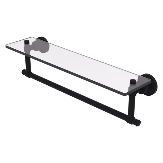 Allied Brass WS-1TB/22-BKM Washington Square 22" Matte Black Glass Vanity Shelf