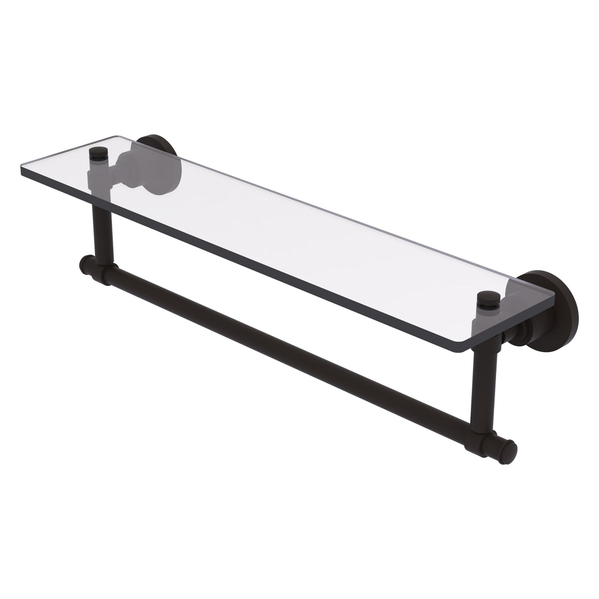 Allied Brass WS-1TB/22-ORB Washington Square 22" Oil Rubbed Bronze Glass Vanity Shelf