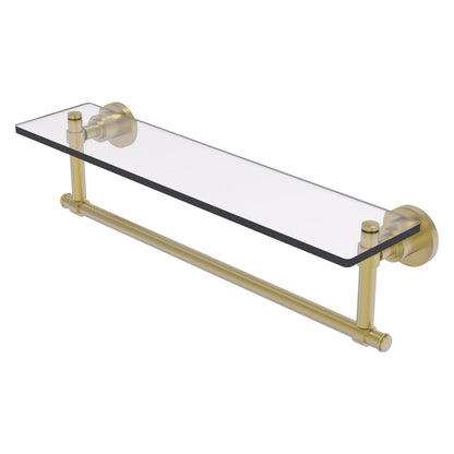 Allied Brass WS-1TB/22-SBR Washington Square 22" Satin Brass Glass Vanity Shelf