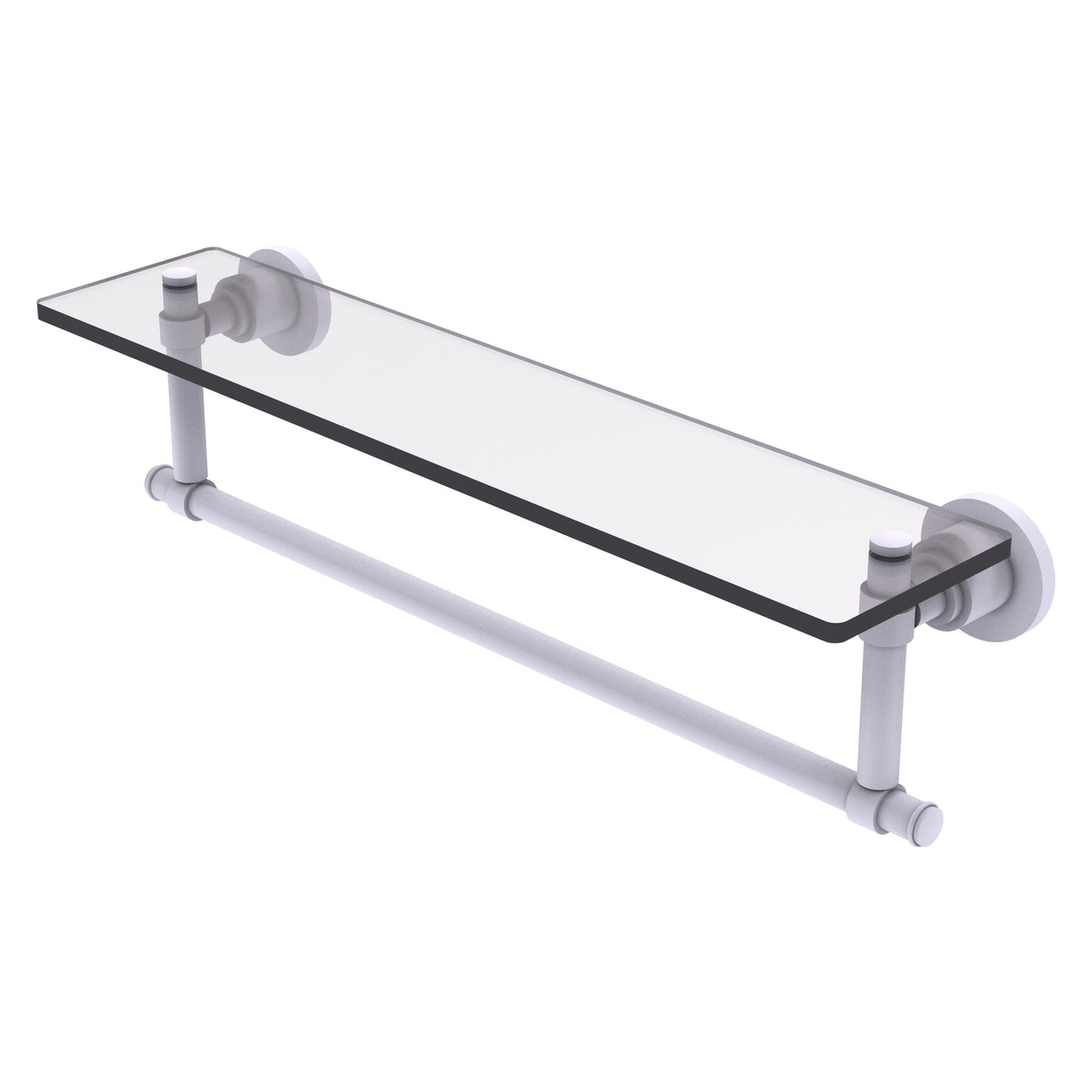 Allied Brass WS-1TB/22-WHM Washington Square 22" Matte White Glass Vanity Shelf