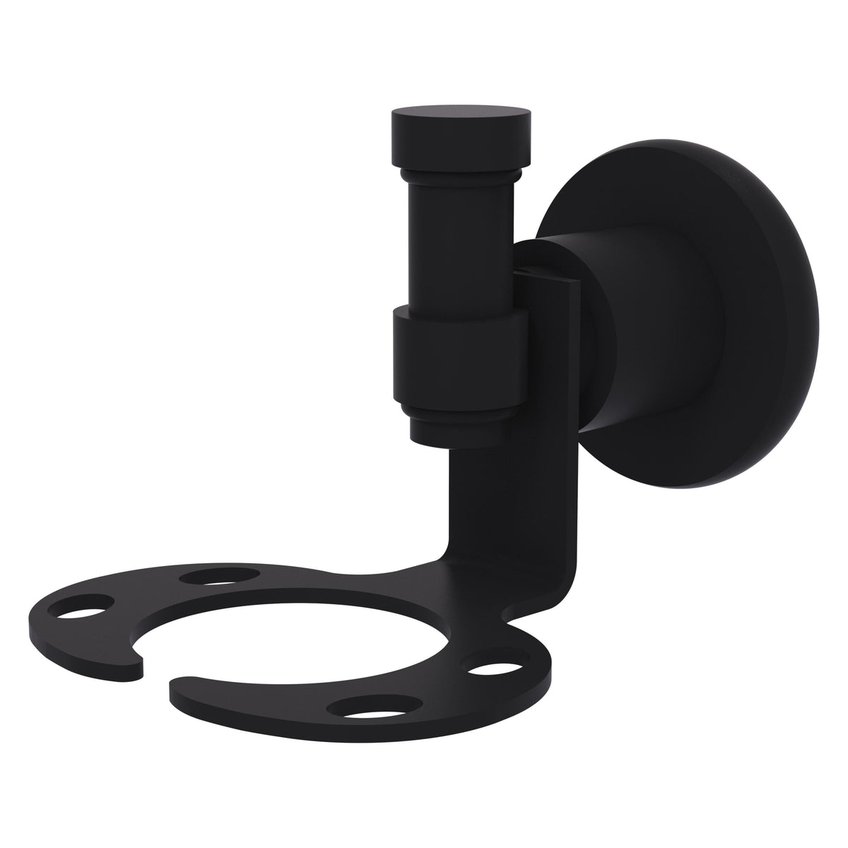 Allied Brass WS-26-BKM Washington Square Matte Black Tumbler and Toothbrush Holder
