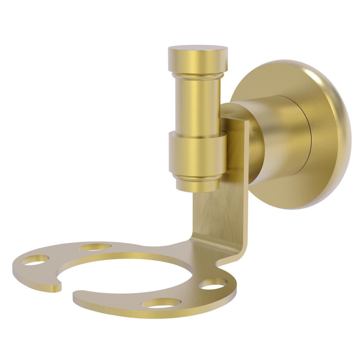 Allied Brass WS-26-SBR Washington Square Satin Brass Tumbler and Toothbrush Holder