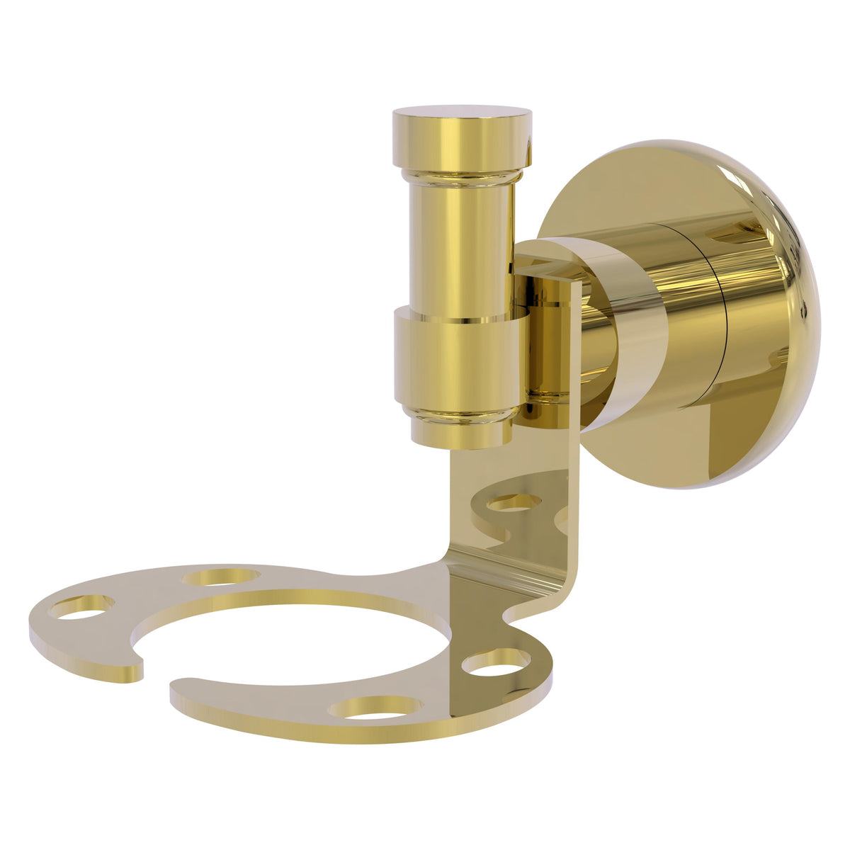 Allied Brass WS-26-UNL Washington Square Unlacquered Brass Tumbler and Toothbrush Holder