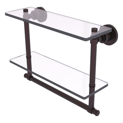 Allied Brass WS-2TB/16-ABZ Washington Square 16" 2-Tierred Antique Bronze Glass Shelf