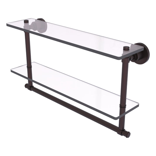 Allied Brass WS-2TB/22-ABZ Washington Square 22" 2-Tierred Antique Bronze Glass Shelf