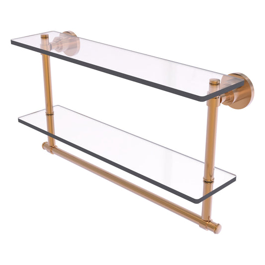 Allied Brass WS-2TB/22-BBR Washington Square 22" 2-Tierred Brushed Bronze Glass Shelf