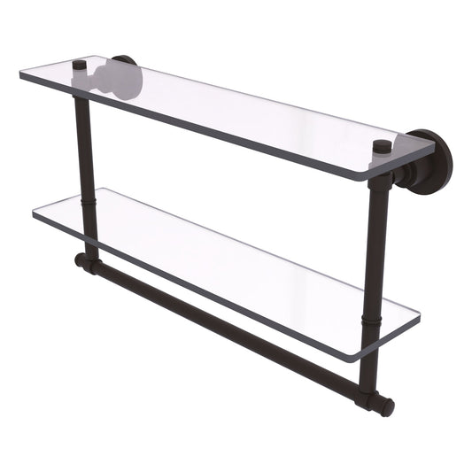 Allied Brass WS-2TB/22-ORB Washington Square 22" 2-Tierred Oil Rubbed Bronze Glass Shelf
