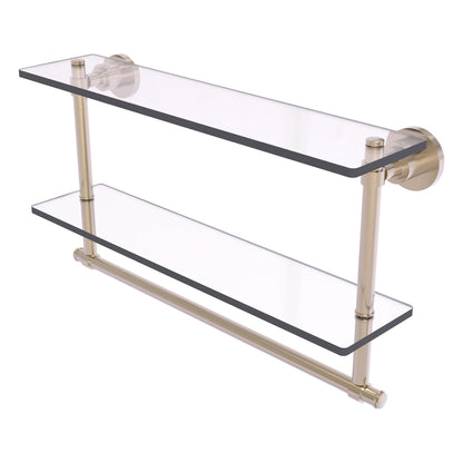 Allied Brass WS-2TB/22-PEW Washington Square 22" 2-Tierred Antique Pewter Glass Shelf