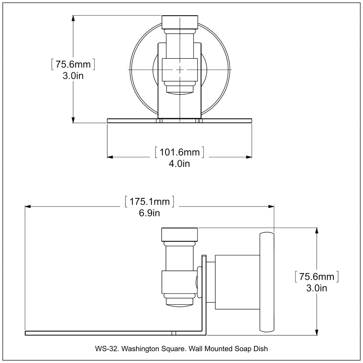 Allied Brass WS-32-SN Washington Square Satin Nickel Wall-Mounted Soap Dish
