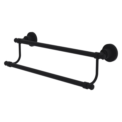 Allied Brass WS-72/18-BKM Washington Square 18" Double Matte Black Towel Bar
