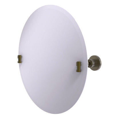 Allied Brass WS-90-ABR Washington Square Antique Brass Frameless Round Tilt Wall Mirror With Beveled Edge
