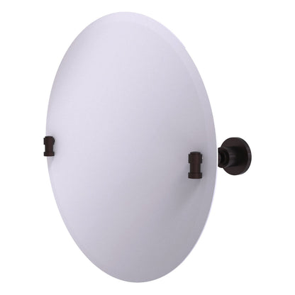 Allied Brass WS-90-ABZ Washington Square Antique Bronze Frameless Round Tilt Wall Mirror With Beveled Edge