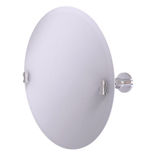 Allied Brass WS-90-PC Washington Square Polished Chrome Frameless Round Tilt Wall Mirror With Beveled Edge