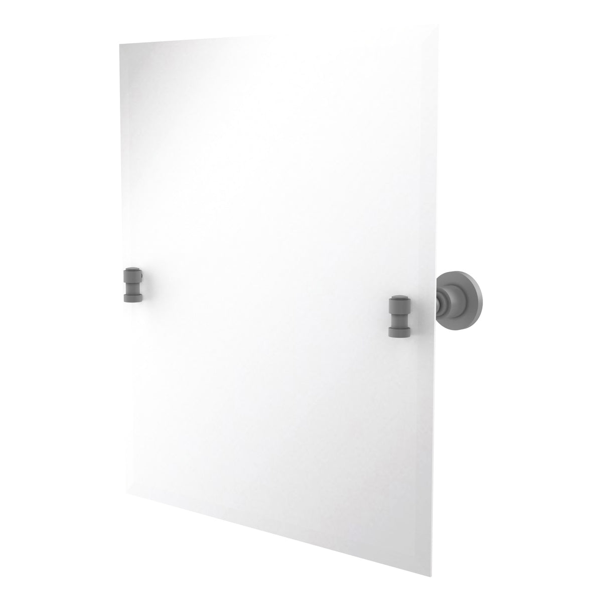 Allied Brass WS-92-GYM Washington Square Matte Gray Frameless Rectangular Tilt Wall Mirror With Beveled Edge