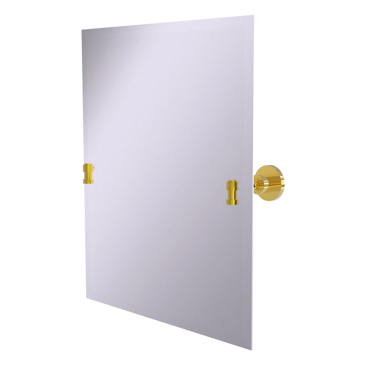 Allied Brass WS-92-PB Washington Square Polished Brass Frameless Rectangular Tilt Wall Mirror With Beveled Edge