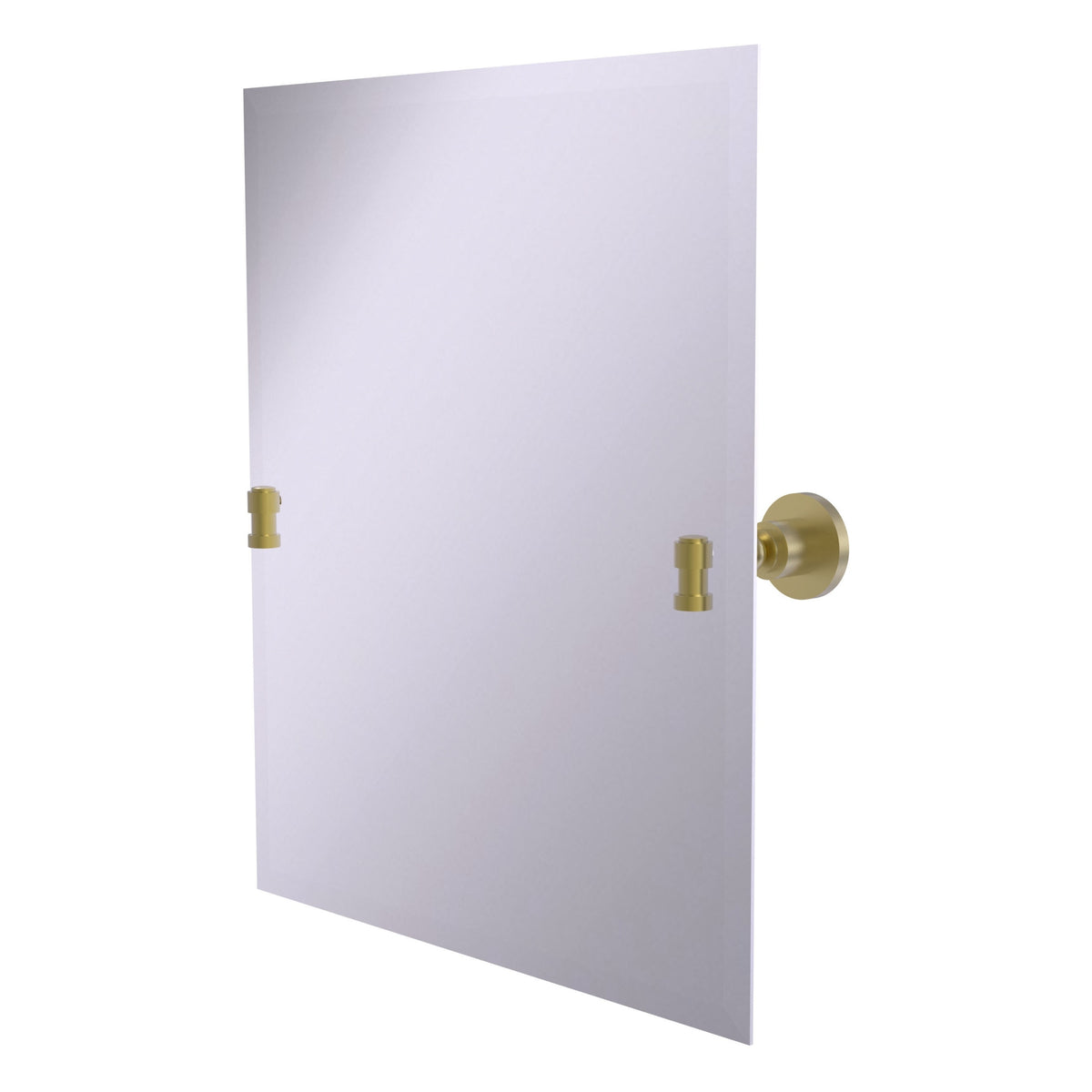 Allied Brass WS-92-SBR Washington Square Satin Brass Frameless Rectangular Tilt Wall Mirror With Beveled Edge