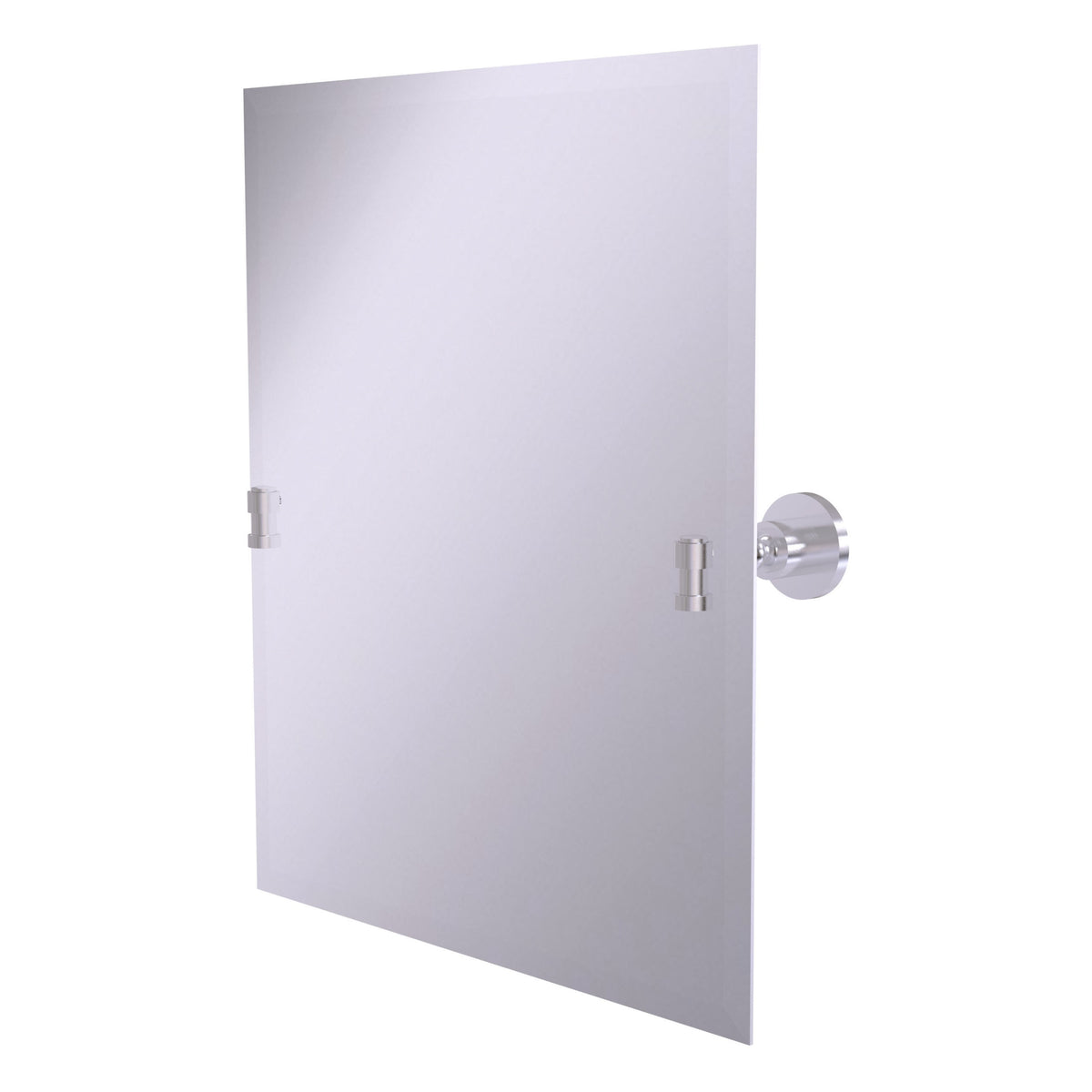 Allied Brass WS-92-SCH Washington Square Satin Chrome Frameless Rectangular Tilt Wall Mirror With Beveled Edge