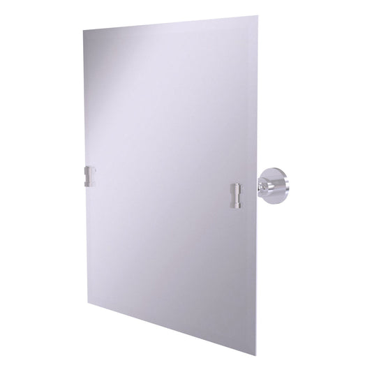 Allied Brass WS-92-SCH Washington Square Satin Chrome Frameless Rectangular Tilt Wall Mirror With Beveled Edge