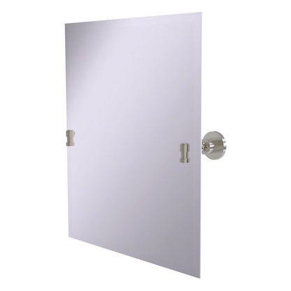 Allied Brass WS-92-SN Washington Square Satin Nickel Frameless Rectangular Tilt Wall Mirror With Beveled Edge