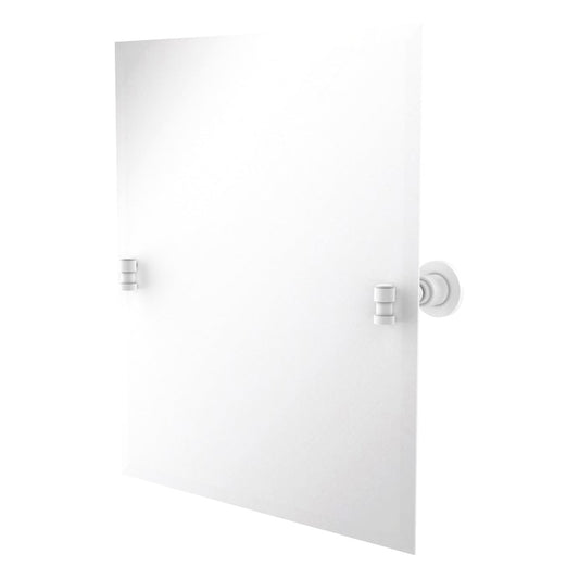 Allied Brass WS-92-WHM Washington Square Matte White Frameless Rectangular Tilt Wall Mirror With Beveled Edge