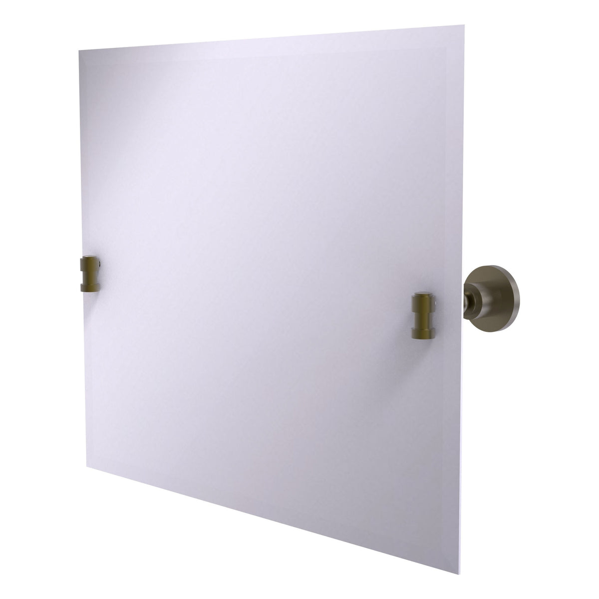 Allied Brass WS-93-ABR Washington Square Antique Brass Frameless Landscape Rectangular Tilt Wall Mirror With Beveled Edge