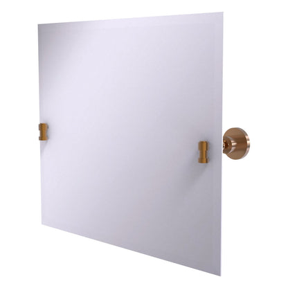 Allied Brass WS-93-BBR Washington Square Brushed Bronze Frameless Landscape Rectangular Tilt Wall Mirror With Beveled Edge