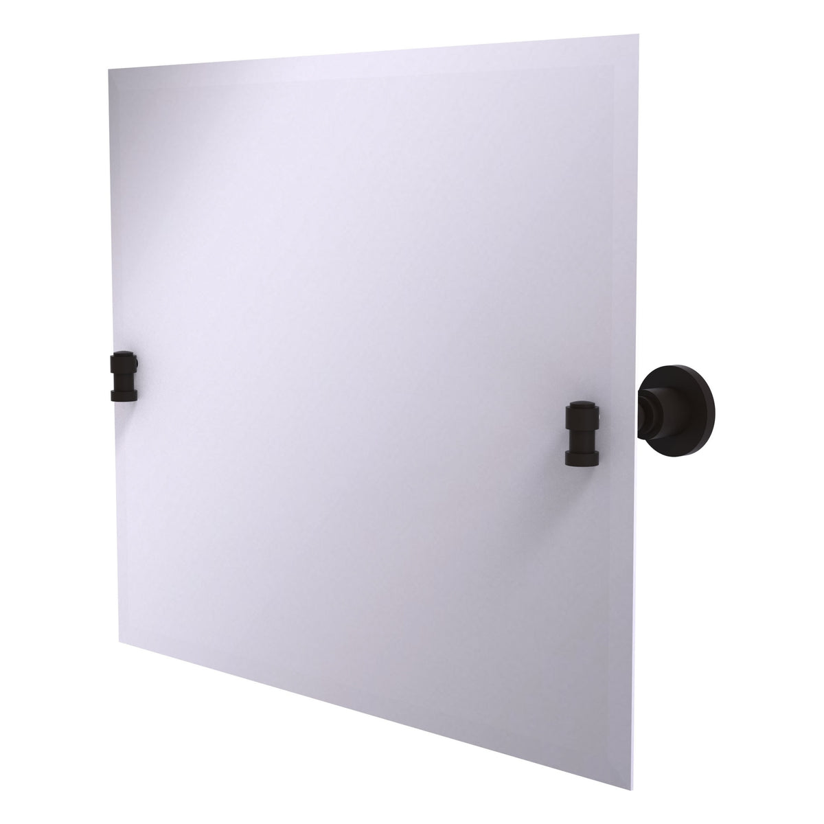 Allied Brass WS-93-ORB Washington Square Oil Rubbed Bronze Frameless Landscape Rectangular Tilt Wall Mirror With Beveled Edge