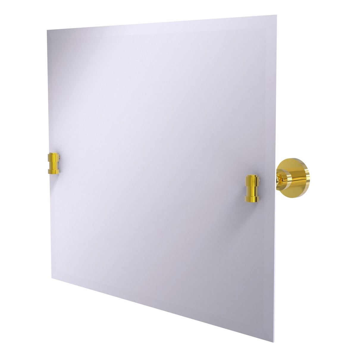 Allied Brass WS-93-PB Washington Square Polished Brass Frameless Landscape Rectangular Tilt Wall Mirror With Beveled Edge