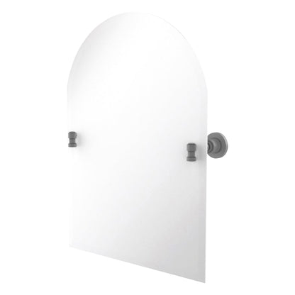 Allied Brass WS-94-GYM Washington Square Matte Gray Frameless Arched Top Wall Mirror With Beveled Edge