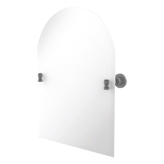 Allied Brass WS-94-GYM Washington Square Matte Gray Frameless Arched Top Wall Mirror With Beveled Edge