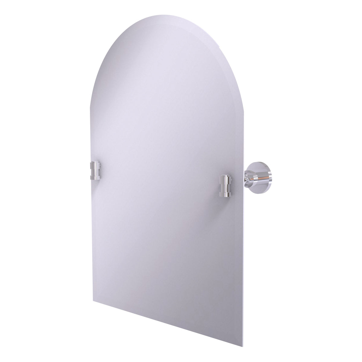 Allied Brass WS-94-PC Washington Square Polished Chrome Frameless Arched Top Wall Mirror With Beveled Edge