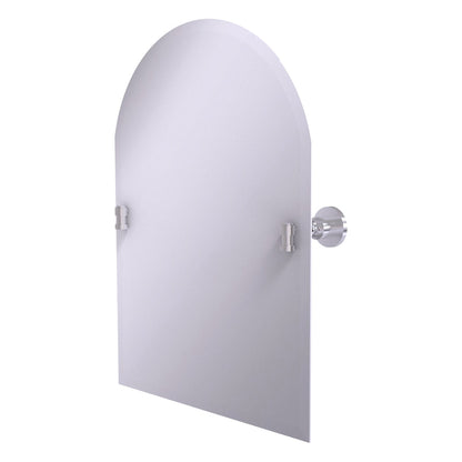 Allied Brass WS-94-SCH Washington Square Satin Chrome Frameless Arched Top Wall Mirror With Beveled Edge