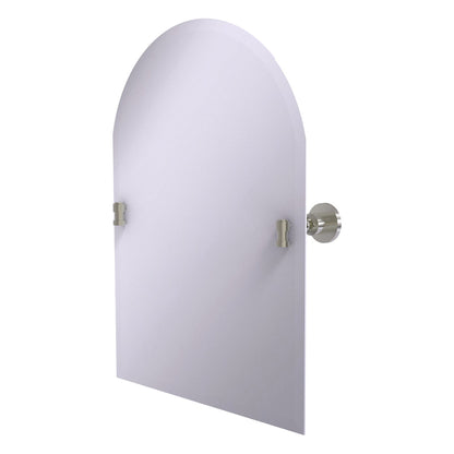 Allied Brass WS-94-SN Washington Square Satin Nickel Frameless Arched Top Wall Mirror With Beveled Edge