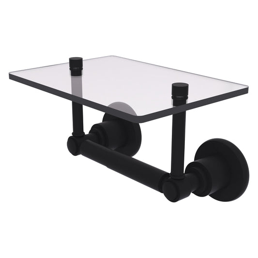 Allied Brass WS-GLT-24-BKM Washington Square 2-Post Matte Black Toilet Tissue Holder