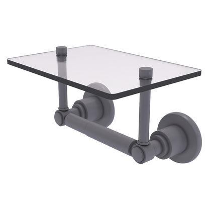 Allied Brass WS-GLT-24-GYM Washington Square 2-Post Matte Gray Toilet Tissue Holder