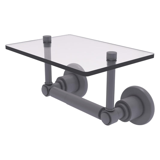 Allied Brass WS-GLT-24-GYM Washington Square 2-Post Matte Gray Toilet Tissue Holder