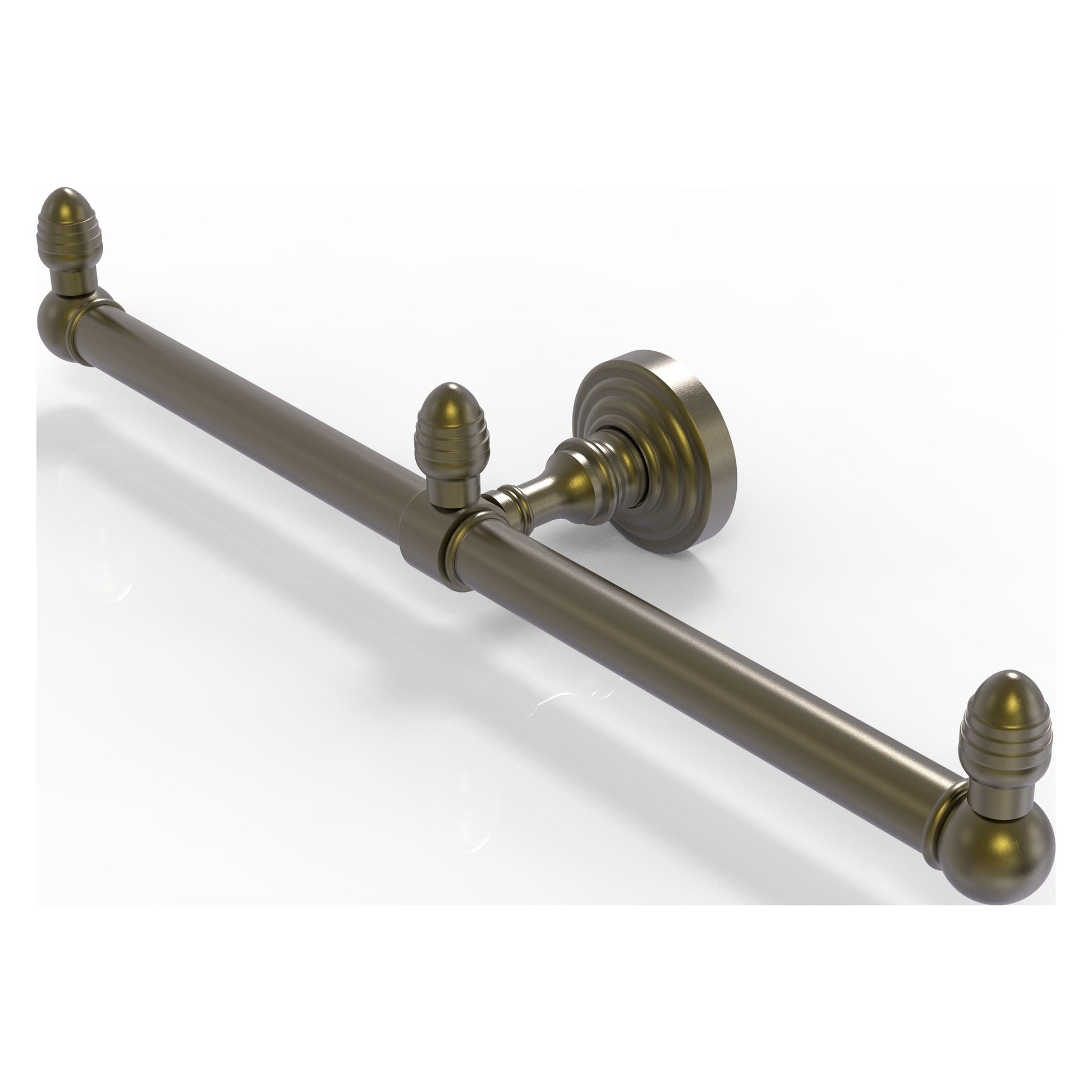 Allied Brass Waverly Place 15.5" x 3.5" Antique Brass Solid Brass 2-Arm Guest Towel Holder