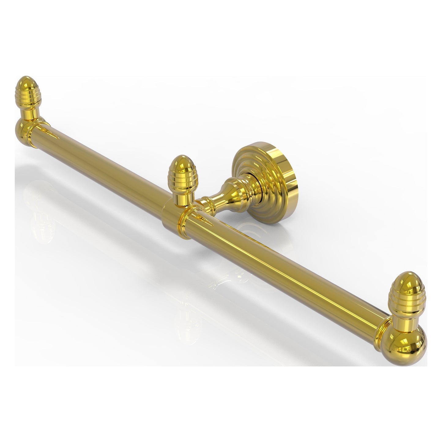 Allied Brass Waverly Place 15.5" x 3.5" Polished Brass Solid Brass 2-Arm Guest Towel Holder