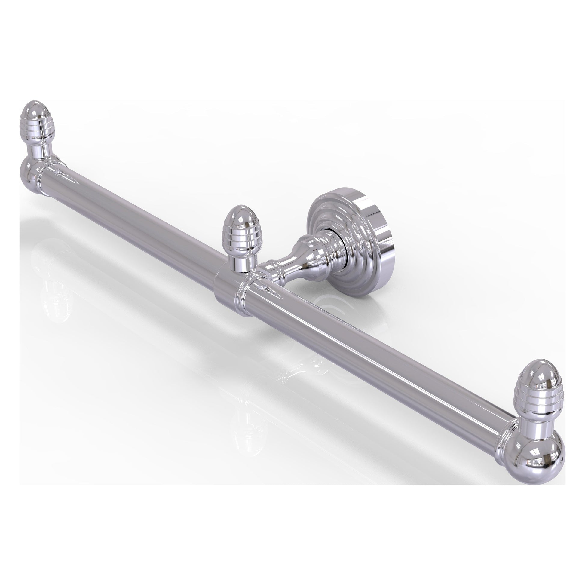 Allied Brass Waverly Place 15.5" x 3.5" Polished Chrome Solid Brass 2-Arm Guest Towel Holder