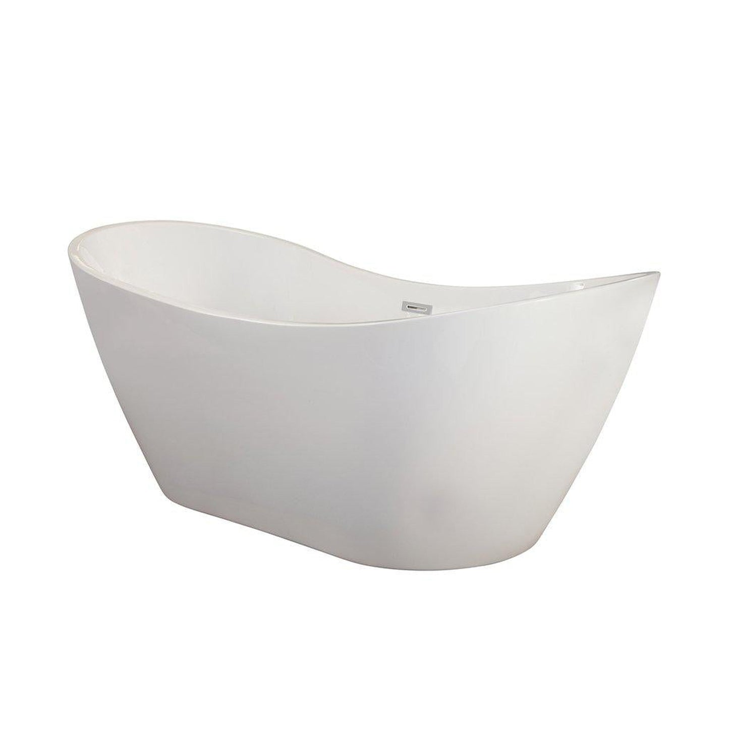 Altair Alana 70" x 32" White Acrylic Freestanding Bathtub