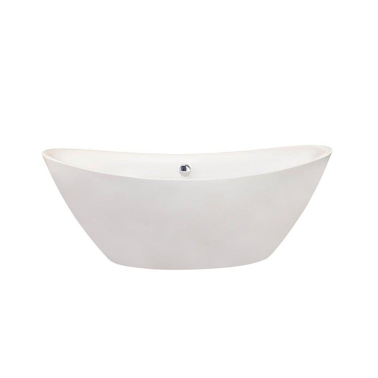 Altair Allegra 71" x 34" White Acrylic Freestanding Bathtub