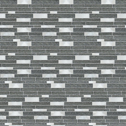 Altair Ardcarn 15 pcs. Linear Black Glass Mosaic Wall Tile