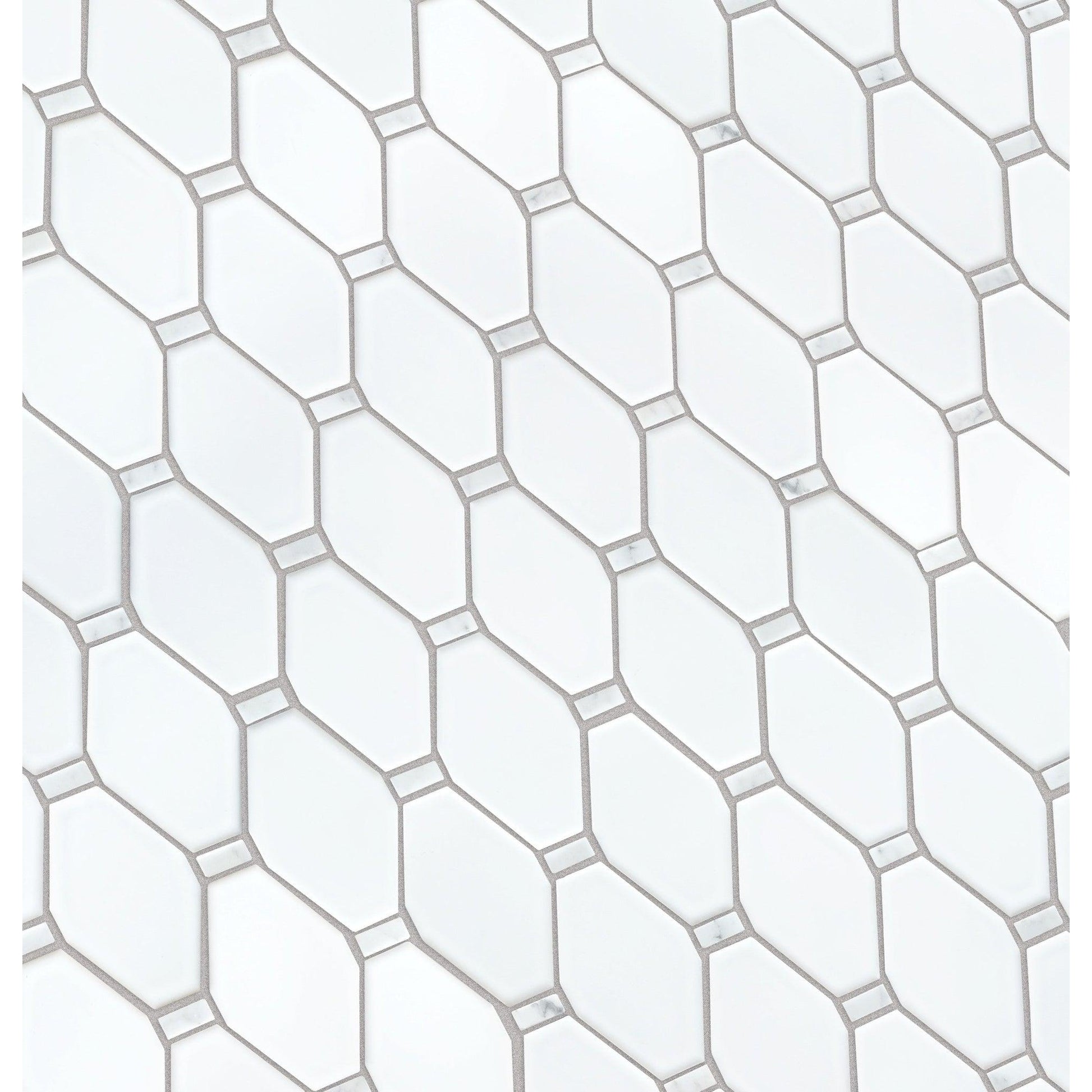 Altair Badajoz 11 pcs. Diamond White Glass Mosaic Floor and Wall Tile