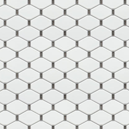 Altair Badajoz 11 pcs. Honeycomb White and Brown Glass Mosaic Wall Tile