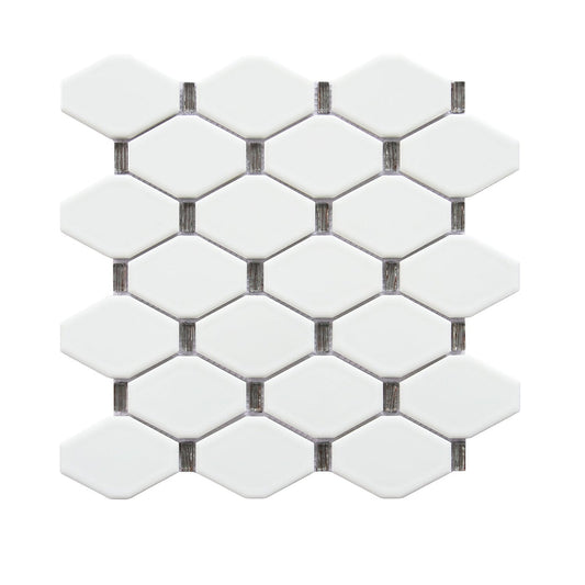 Altair Badajoz 11 pcs. Honeycomb White and Brown Glass Mosaic Wall Tile