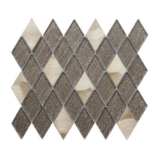 Altair Ballagh 15 pcs. Diamond Brown Glass Mosaic Wall Tile