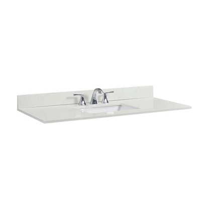 Altair Belluno 49" x 22" Milano White Composite Stone Bathroom Vanity Top With White SInk